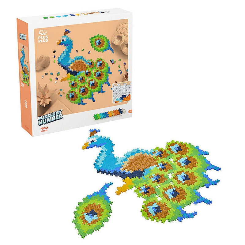 Plus-Plus - Puzzle By Number - Peacock - 800Pc - Limolin 