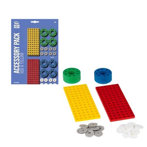 Plus-Plus - Small Baseplate And Wheel Mix - Blue Package - Limolin 