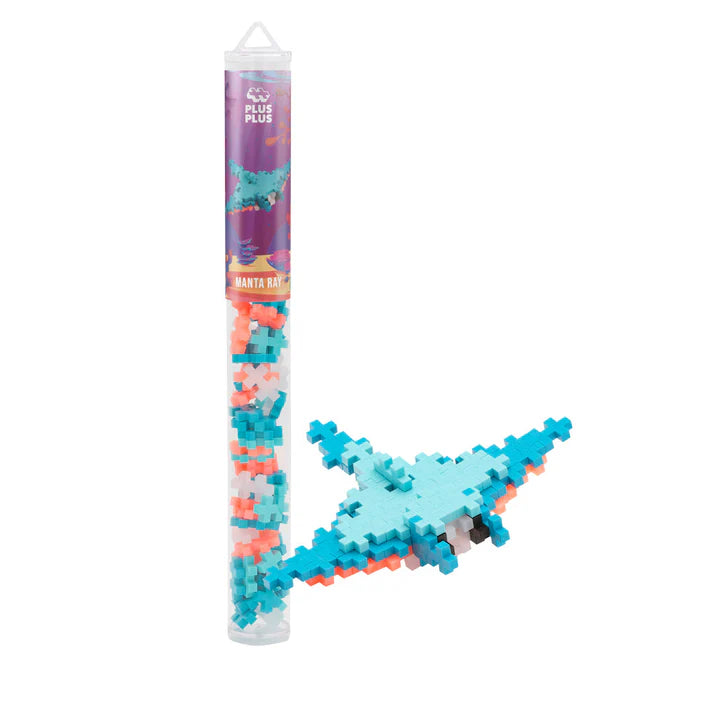 Plus-Plus - Tube - Manta Ray - 70Pcs - Limolin 