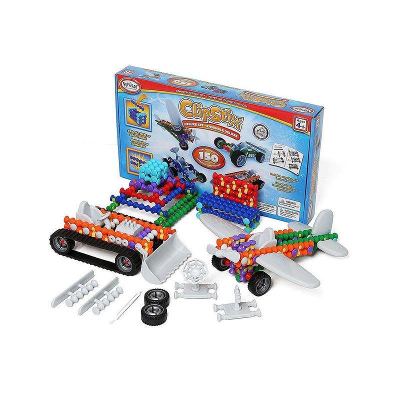Popular Playthings - Clipstix Deluxe 150pc (Bilingual) - Limolin 