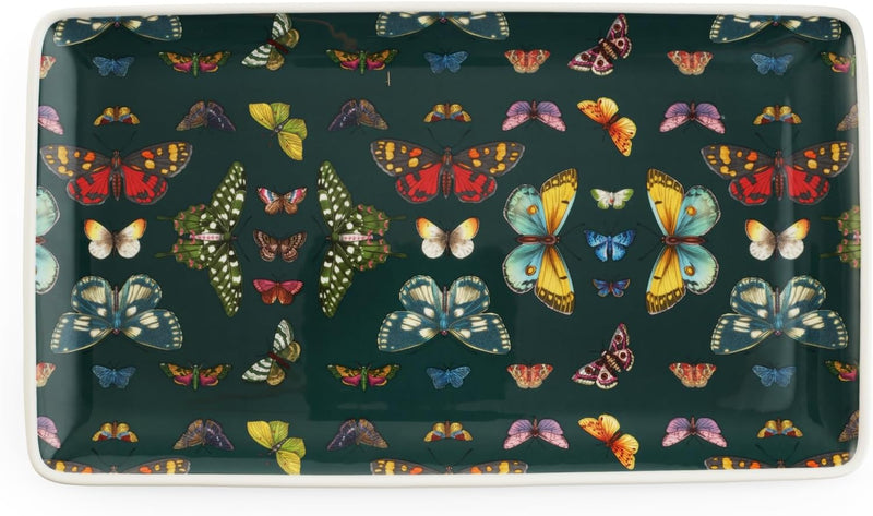 Portmeirion - Botanic Garden Harmony Accents Green Rectangular Tray | 13 x 7.5 in - Limolin 