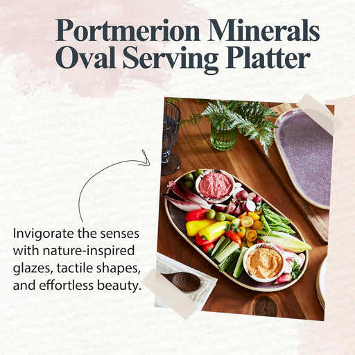 Portmeirion - Minerals Large Oval Platter - Amethyst | 13.7 in - Limolin 