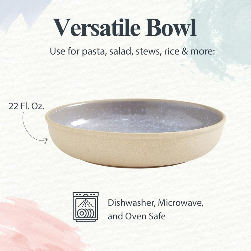 Portmeirion - Minerals Low Serving bowl - Aquamarine | 8.7 in - Limolin 