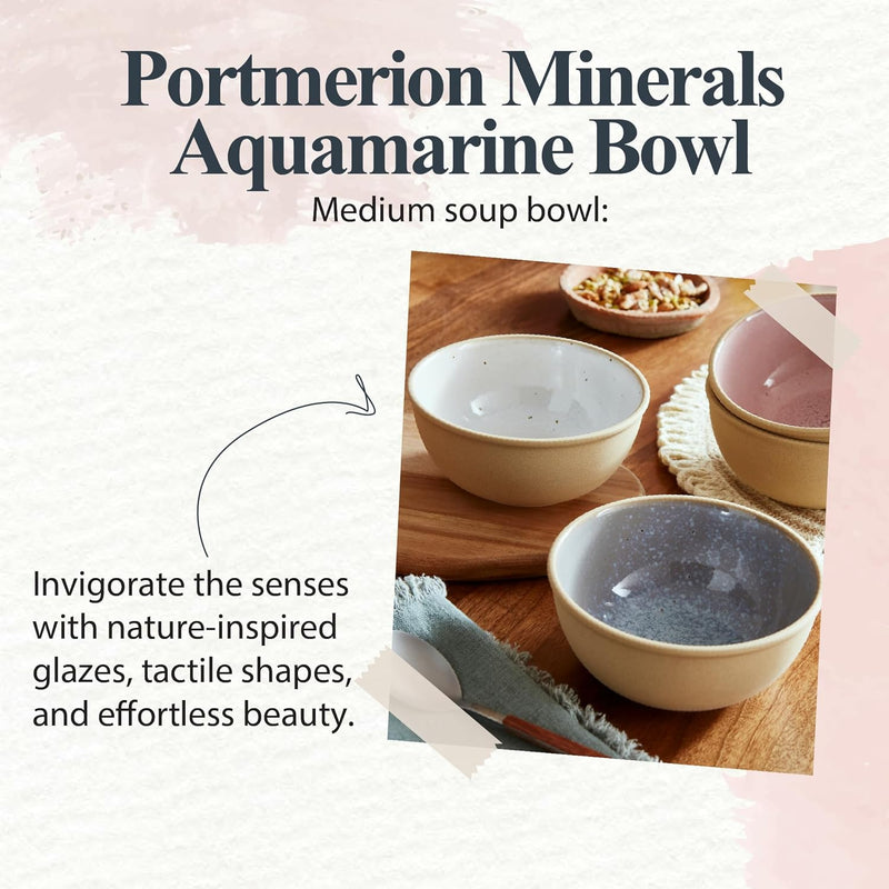 Portmeirion - Minerals Medium Serving bowl - Aquamarine | 6 in - Limolin 