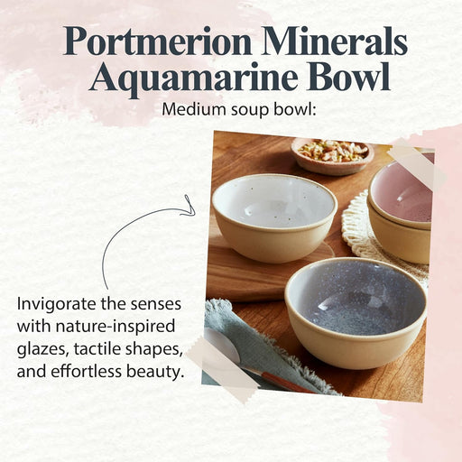 Portmeirion - Minerals Medium Serving bowl - Aquamarine | 6 in - Limolin 