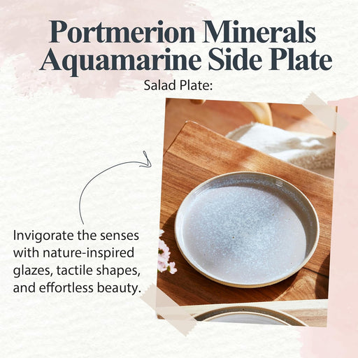 Portmeirion - Minerals Side plate- Aquamarine | 8.5 in - Limolin 