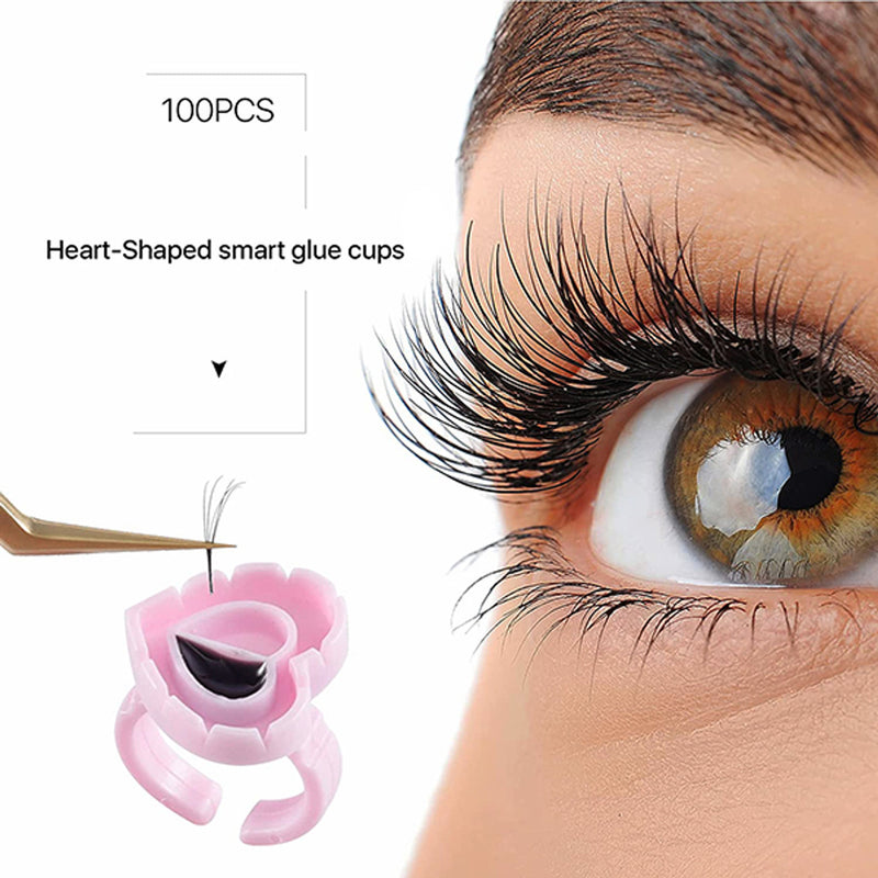 PremierLash - Heart Shape Blooming Adhesive Rings 100/Ea - Limolin 