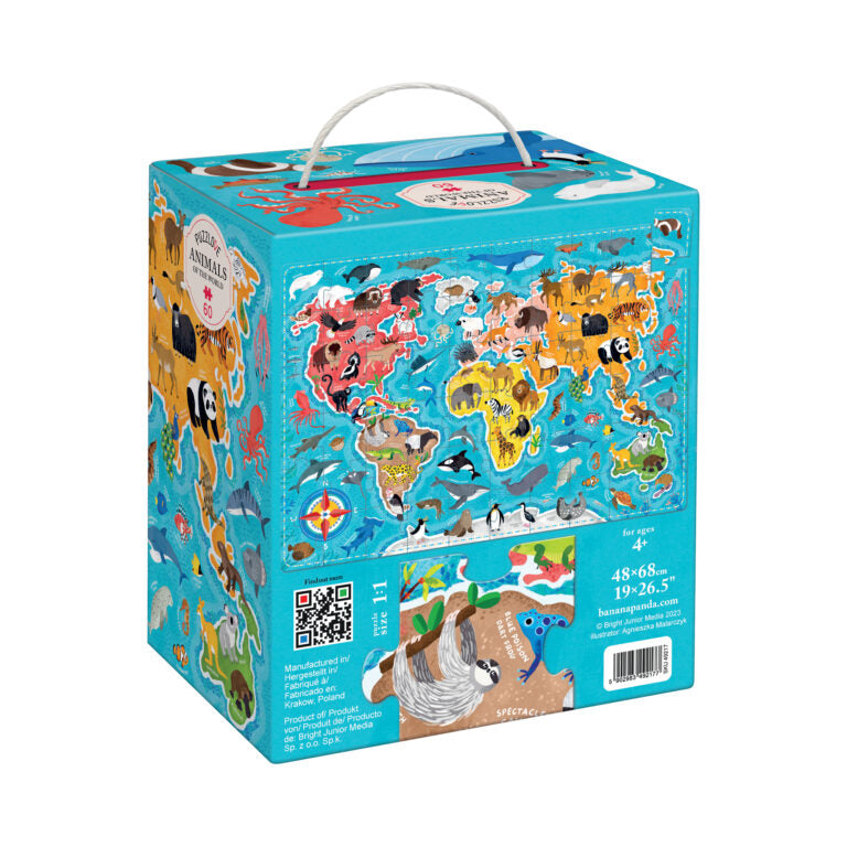Banana Panda - PUZZLOVE - 60pc PUZZLE ANIMALS AROUND the WORLD (4+) - Limolin 