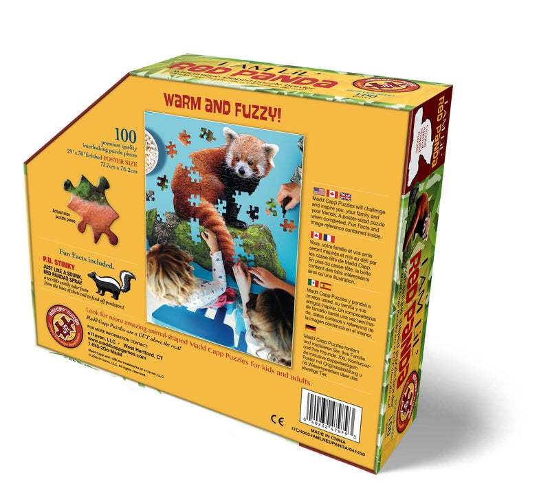 Madd Capp Puzzles – I Am Lil' Red Panda Jigsaw Puzzle | 100 Pieces – back of packaging