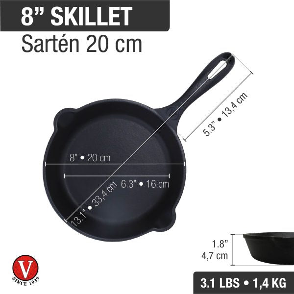 Poêle en fonte Victoria - 20 cm 
