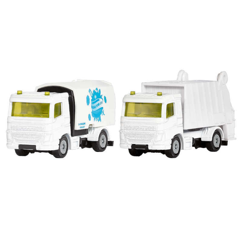MUNICIPAL SET ROAD SWEEPER AND GARBAGE TRUCK