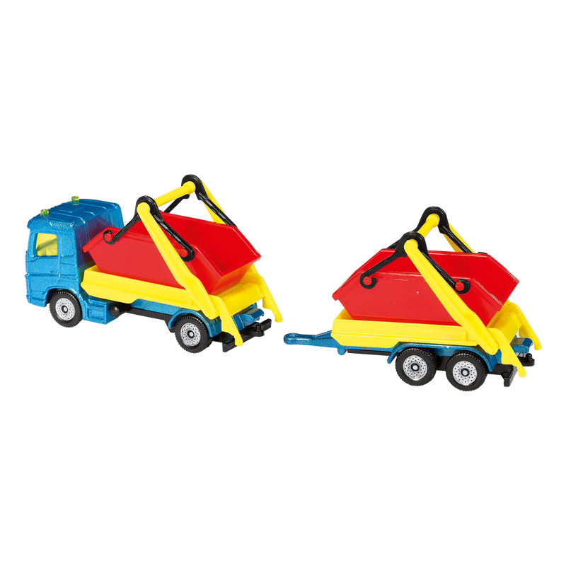 TRUCK WITH SKIP AND TRAILER
