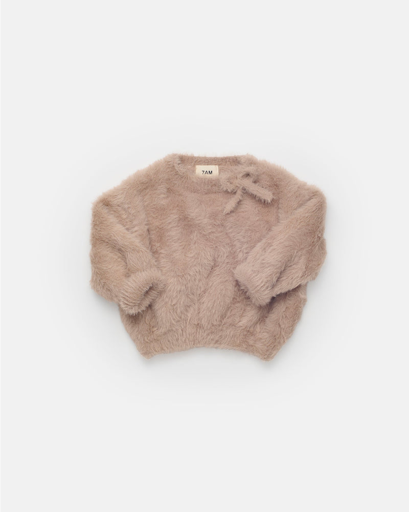 Boxy Bow Sweater - Furry