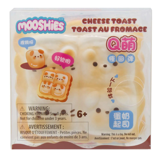 Mooshies – Cheese Toast Squishy Toy (Single Random Design)