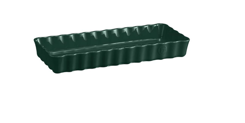 Emile Henry - Plat à tarte rectangulaire Slim | 37 × 15 cm