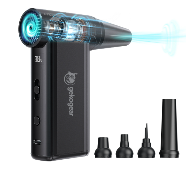 GekoGear - Cyclone F1 - 2-Way Portable Air Blower | Black