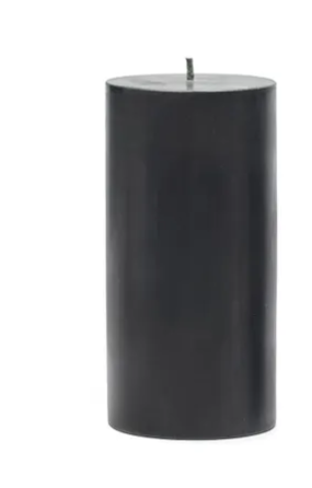 British Colour Standard - Bougie Pilier Unie H15 cm Noir Jais