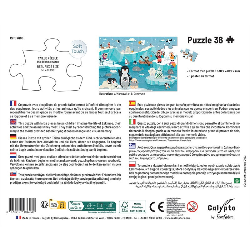 Sentosphere - Eskimos (36-Piece Puzzle) - Limolin 