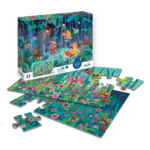 Sentosphere - Puzzles children 2 X 24 pieces 330X230mm Elves and Fairies - Limolin 