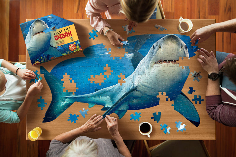 Madd Capp Puzzles – I Am Lil' Shark Jigsaw Puzzle | 100 Pieces – lifestyle view
