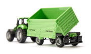 Siku - DEUTZ-FAHR WITH FORTUNA 4-WHEEL-TRAILER - Limolin 