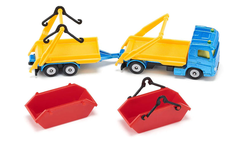 Siku - TRUCK WITH SKIP AND TRAILER - Limolin 