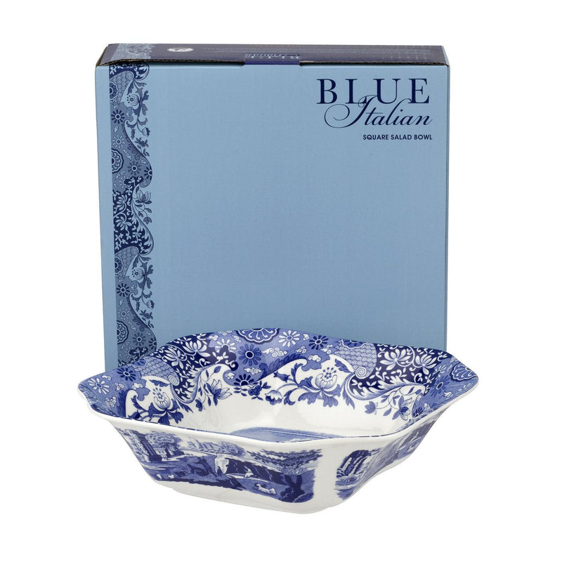 Spode - Blue Italian - Square Salad Bowl - Limolin 