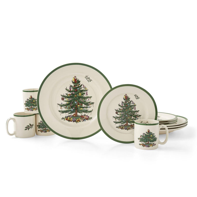 Spode - Christmas Tree - 12 Piece Set - Dinner, Salad, Mug - Limolin 