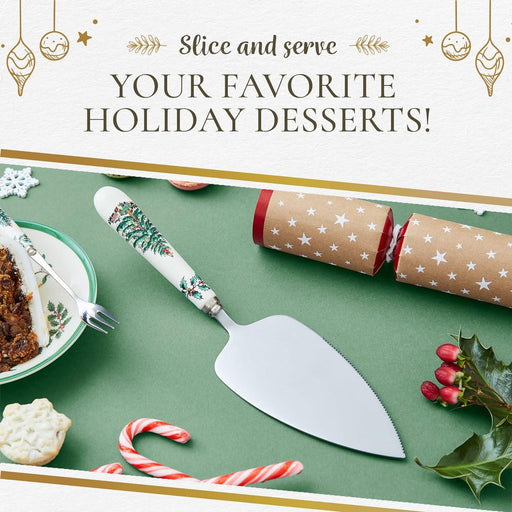 Spode - Christmas Tree - Cake Slice | 10 In - Limolin 