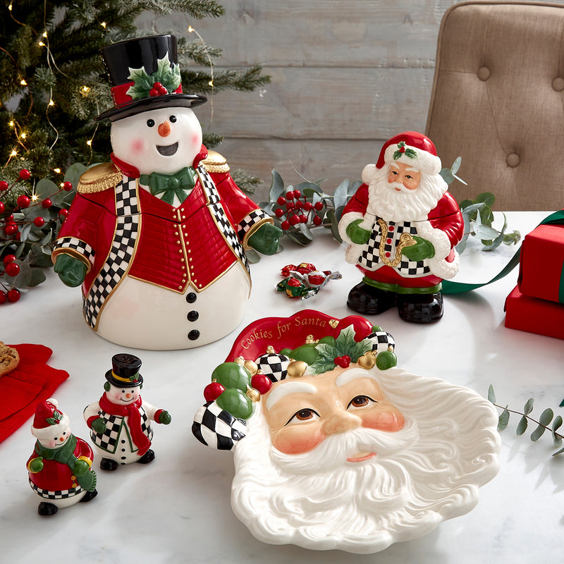 Spode - Black & White Figural - Santa Candy Jar - Limolin 