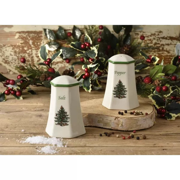 Spode - Christmas Tree - Hexagonal Salt & Pepper Set - Limolin 