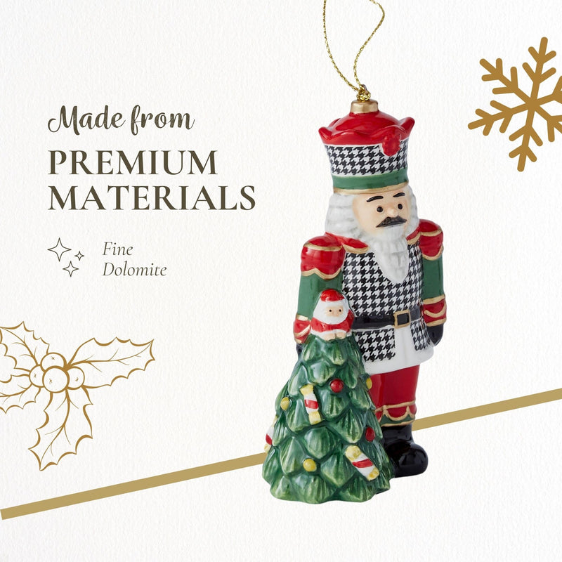 Spode - Christmas Tree - Houndstooth Nutcracker Ornament - Limolin 