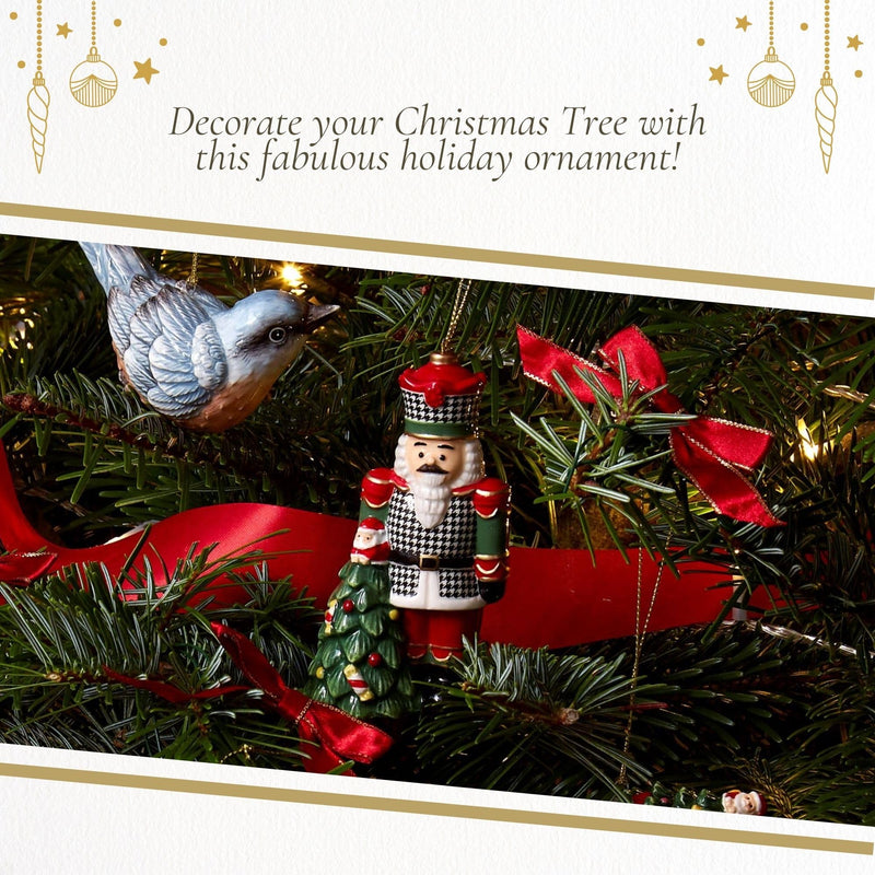 Spode - Christmas Tree - Houndstooth Nutcracker Ornament - Limolin 