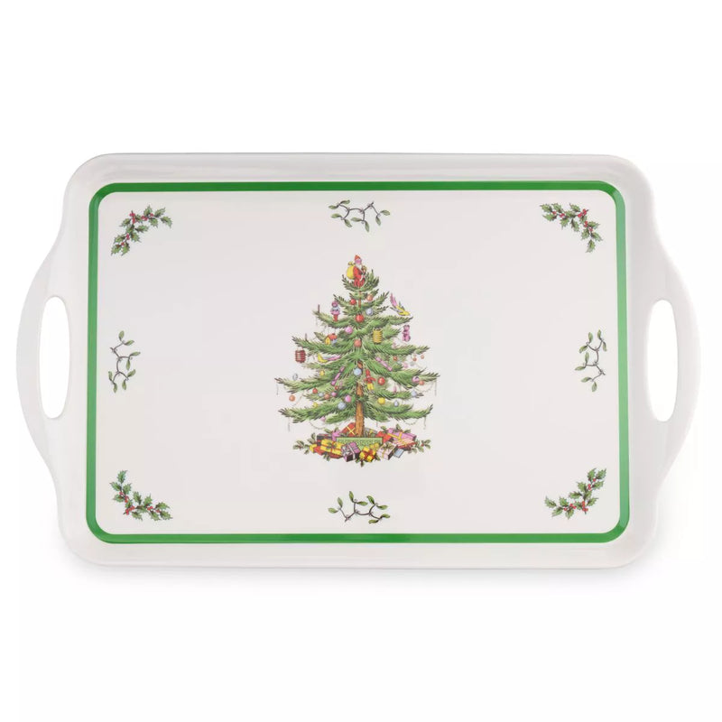 Spode - Christmas Tree - Large Melamine Handled Tray - Limolin 