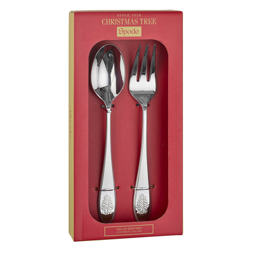 Spode - Christmas Tree - Salad Servers Set | 10 inch - Limolin 