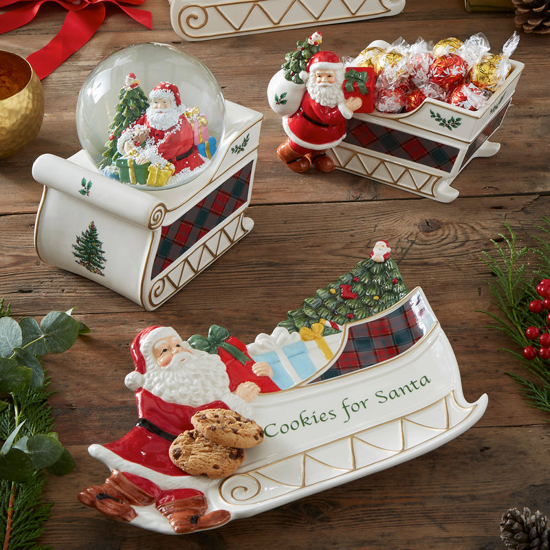 Spode - Christmas Tree - Santa Sleigh Cookies For Santa - Limolin 