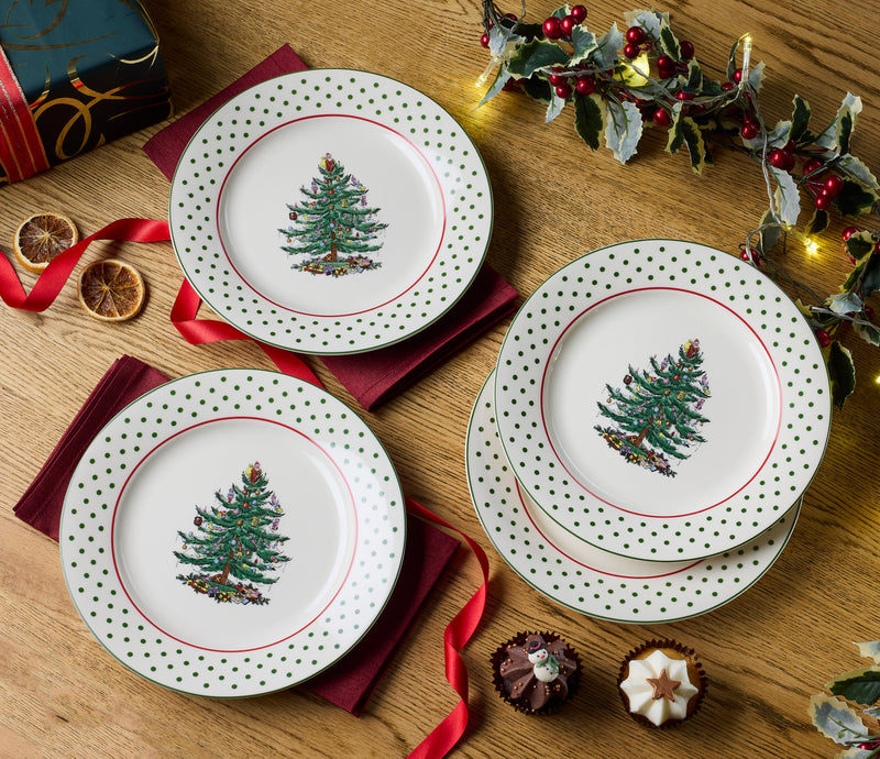 Spode - Polka Dot Dessert Plates (Set of 4) - Limolin 