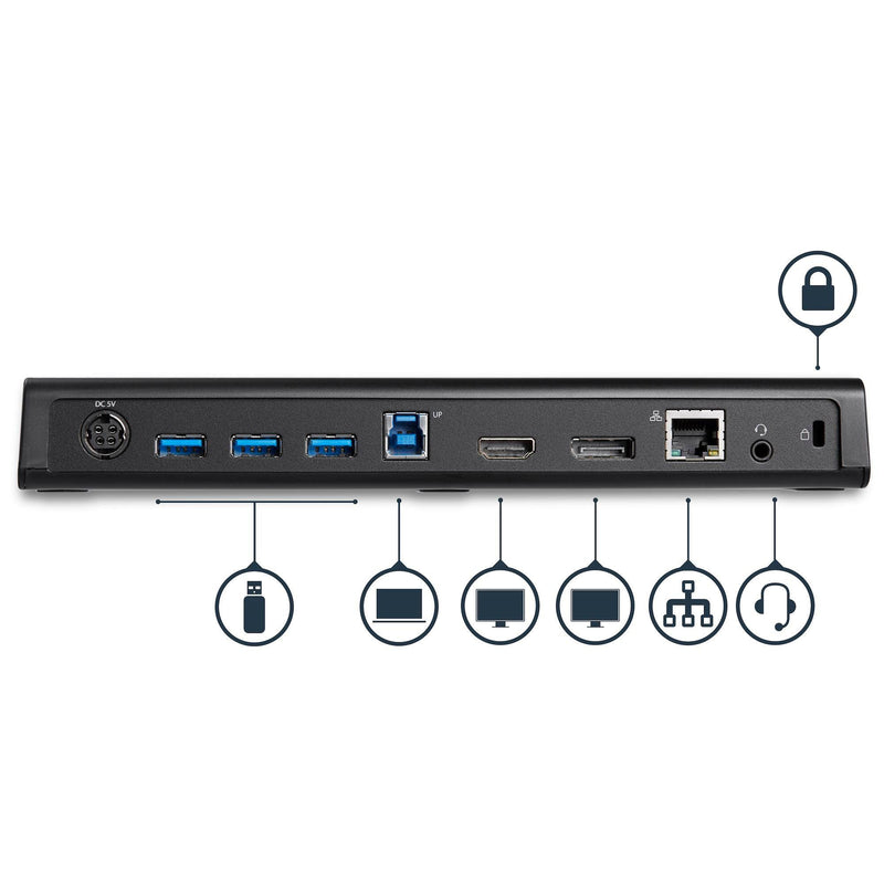 StarTech - Docking Station Dual Monitor USB-A 30 HDMI & 4K - Black - Limolin 