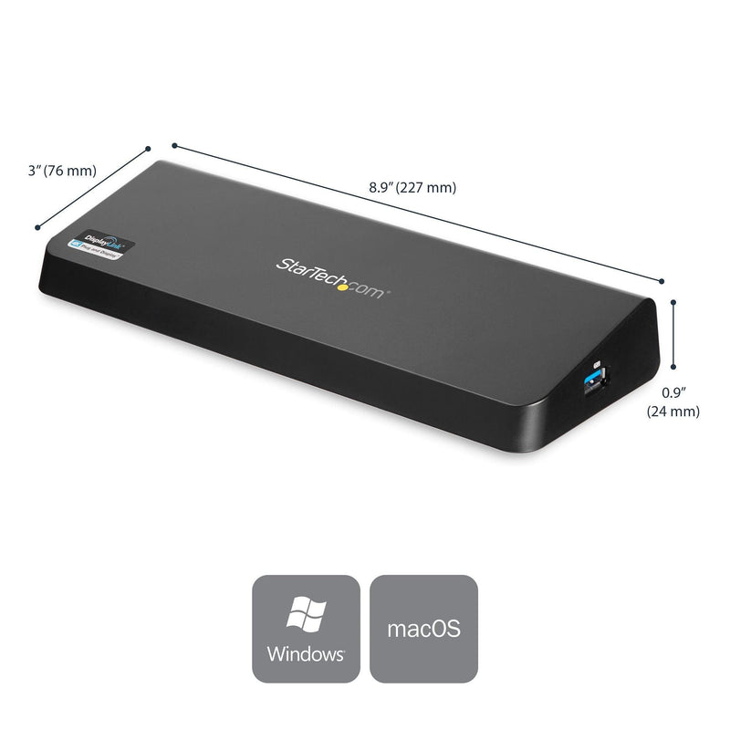 StarTech - Docking Station Dual Monitor USB-A 30 HDMI & 4K - Black - Limolin 