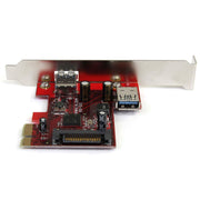 StarTech - PCI Express SuperSpeed USB 30 Card 2 Port with UASP Support - 1internal 1 External - Limolin 