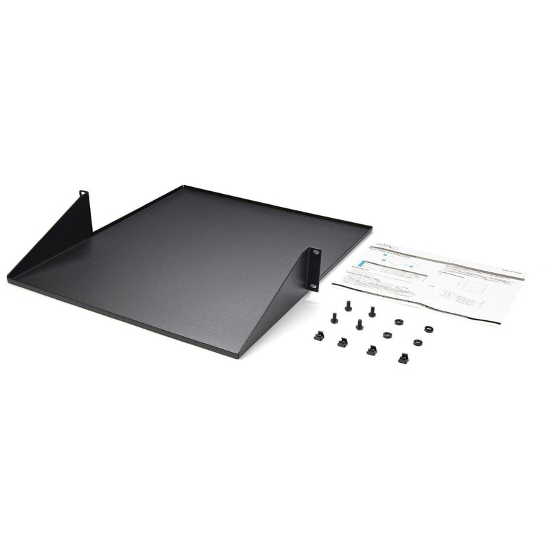 StarTech - Server 2 - Post Network Rack Shelf 2U 19in Cantilever Tray Rackmount Shelf - Black (CABSHF2POST2) - Limolin 