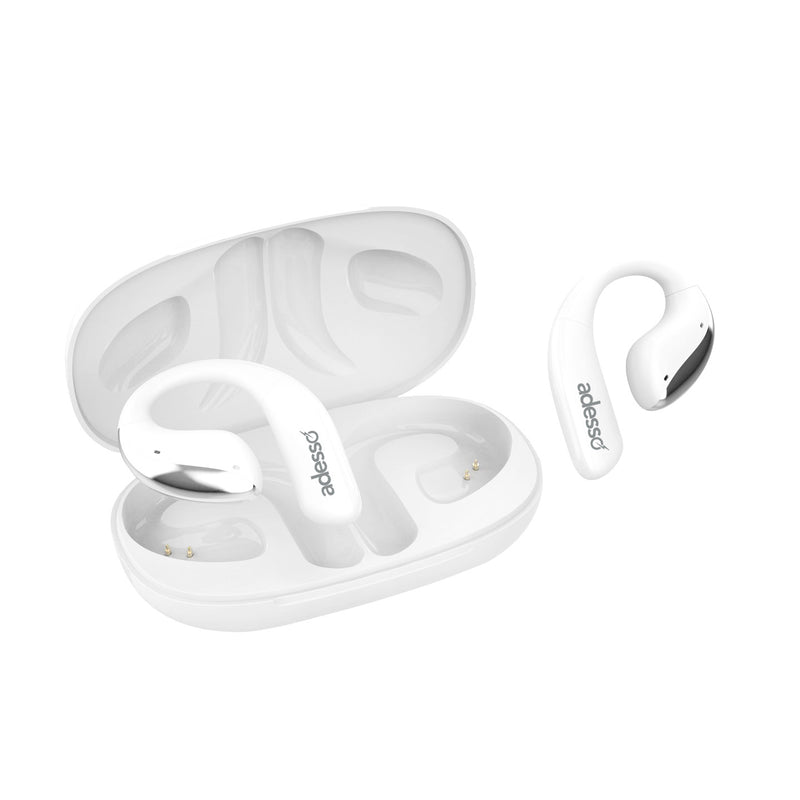 Adesso – Earbuds Bluetooth Xtream T6 Open-Ear Sports with Touchscreen Controls - White