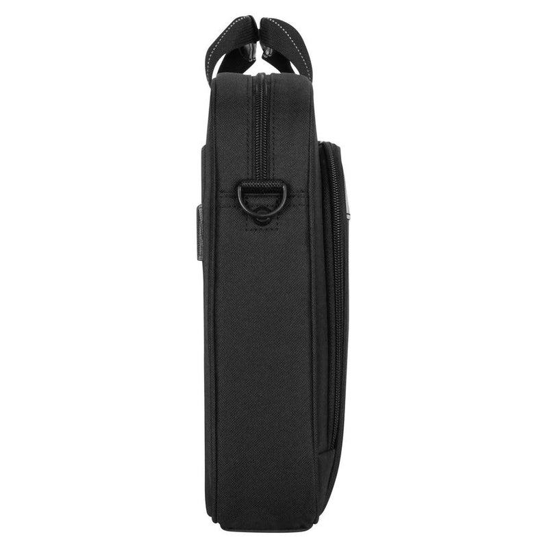 Targus - Laptop Bag 156in Classic Slim Briefcase with Shoulder Strap Luggage Pass Through - Black (TCT027CA) - Limolin 