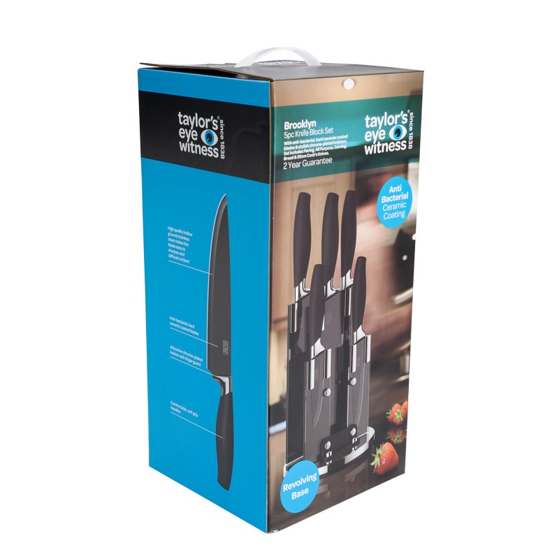 Taylor's Eye Witness - Brooklyn Chrome 5 Pc Revoving Block Set - Limolin 