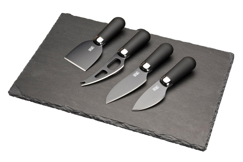 Taylor's Eye Witness - Brooklyn Chrome Cheese Set W/Slate Board - Limolin 