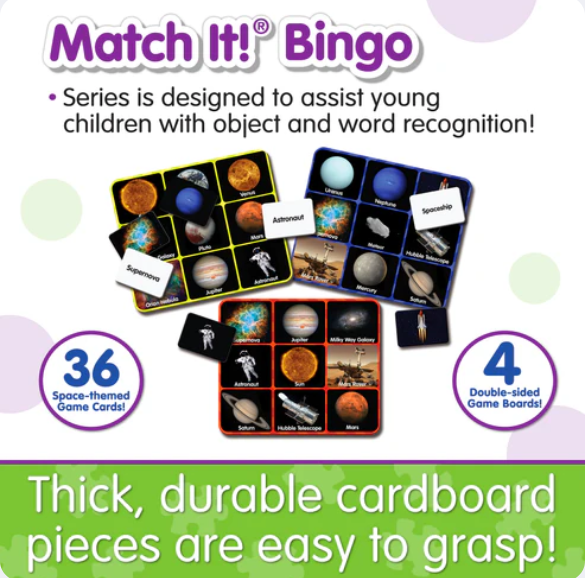 The Learning Journey - MATCH IT! BINGO - SPACE - Limolin 
