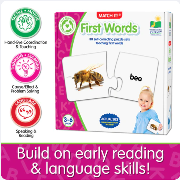 The Learning Journey - MATCH IT! - FIRST WORDS - Limolin 