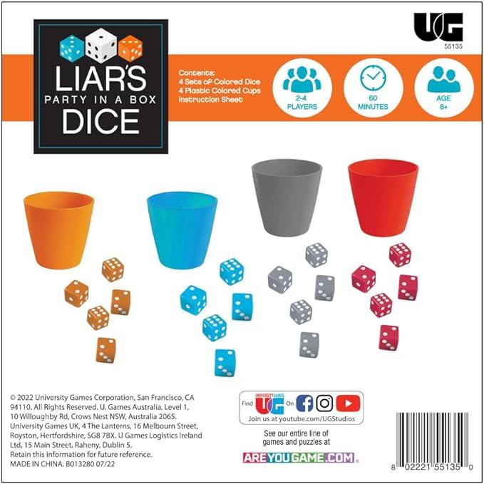 University Games - Liar'S Dice Party In A Box - Limolin 