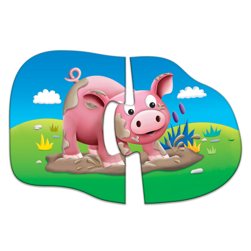 University Games - My First Puzzle Sets - 4-in-A-Box Puzzles - Farm - Limolin 