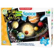 University Games - Puzzle Doubles - Glow In The Dark - Space - Limolin 